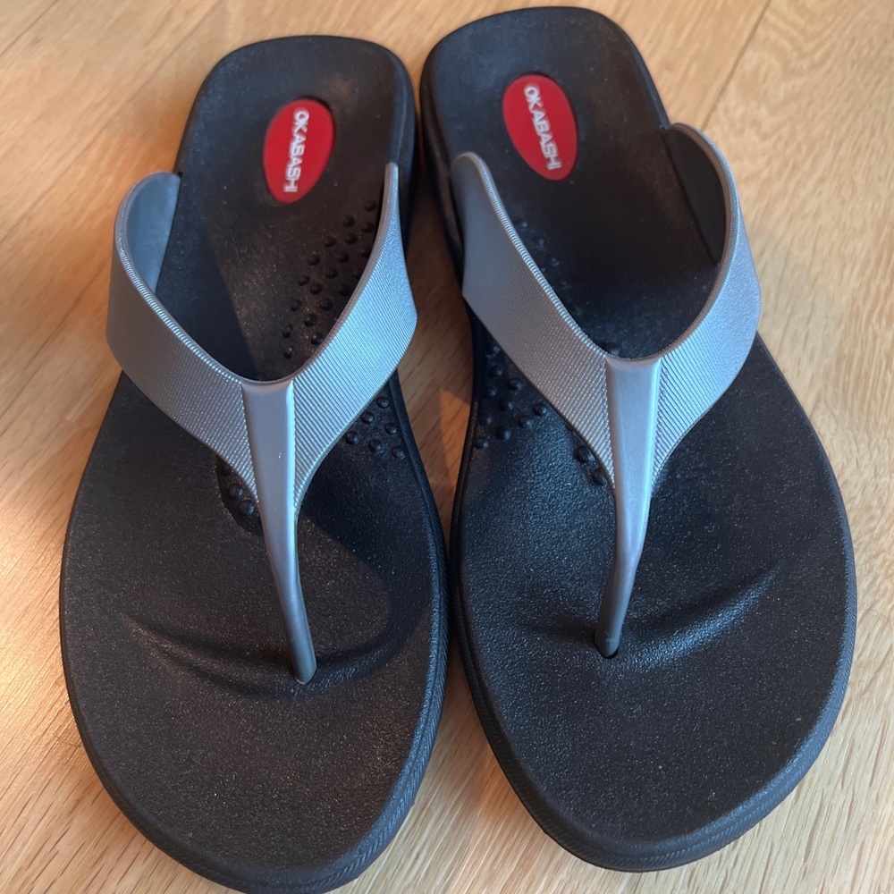 “EUC” Okabashi Sandals Black/Silver